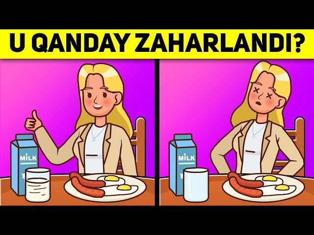 U QANDAY ZAHARLANDI? YANGI DIQQATNI OSHIRUVCHI SAVOLLAR - ЯНГИ ДИҚҚAТНИ ОШИРУВЧИ СAВОЛЛAР