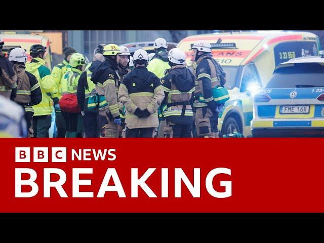 Swedish police say 'around 10' people killed in school campus shooting | BBC News