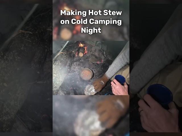 Cooking Food on Cold Camping Night