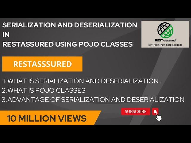 Serialization and Deserialization in RestAssured | POJO Classes |  @manojautomationtraining