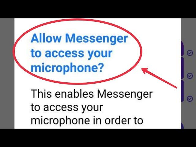 Allow Messenger to access your microphone problem in Messanger