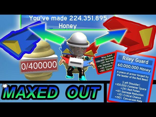 BUYING 60,000,000HONEY WORTH *RILEY GUARD* ( Getting maxed out ) !!! -Roblox bee swarm simulator