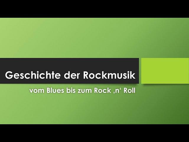 Geschichte der Rockmusik 1 - Blues bis Rock 'n' Roll