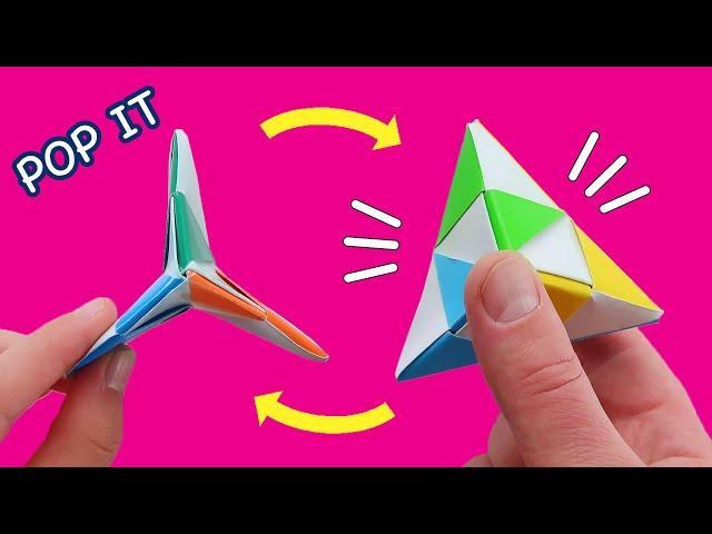 Easy Origami Pop It Fidgets. Antistress. Funny Moving PAPER TOYS