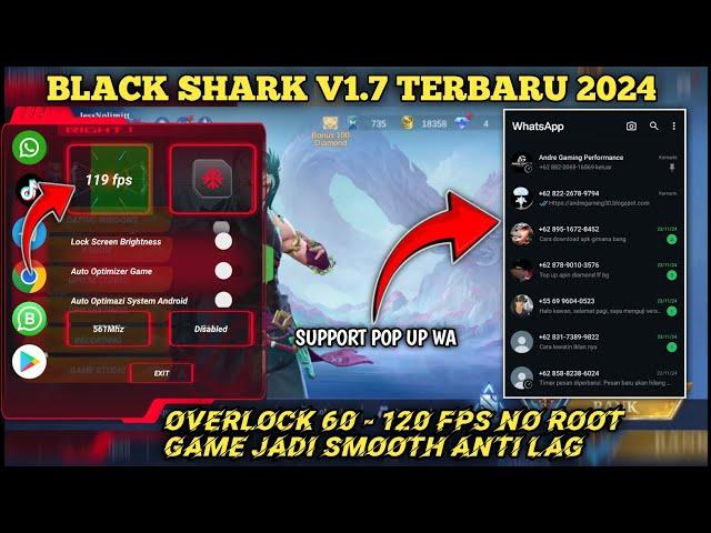 Game Booster Pop Up WA - Black Shark Space V1.7 For Android Terbaru 2024