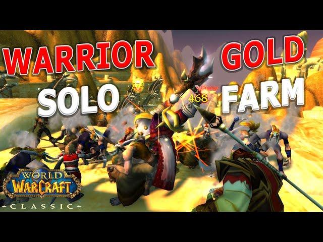 WoW Classic - Warrior SOLO Gold Farm!? 75g+/hr | NO gathering!