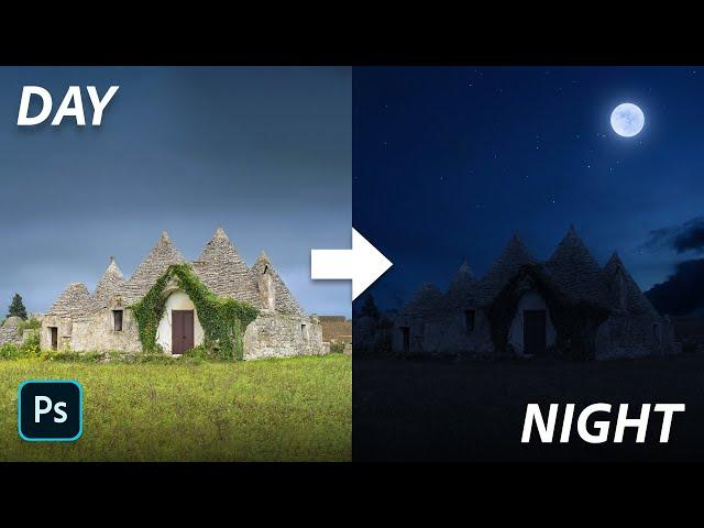 Unbelievably Easy Way To Turn DAY Into NIGHT In Photoshop