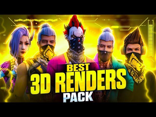 FREE FIRE 3D RENDER PACK || 75+ UNIQUE 3D RENDERS || HIGH QUALITY 3D RENDERS || OSG VIKAS ️