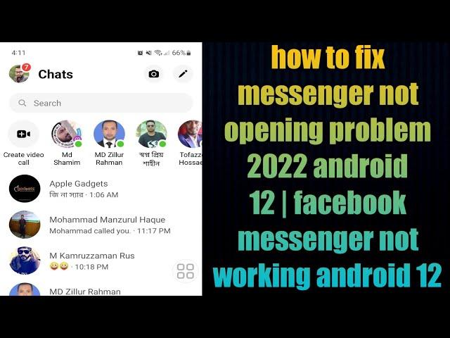 facebook messenger not working problem android 12 | how to fix messenger not opening problem android