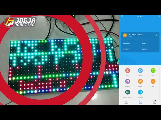 Tutorial Smart Scan Setting Running Text P10 RGB + HD-WF1 dengan LedArt di HP Android