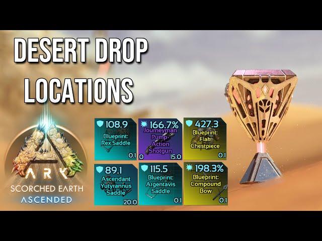 Desert Drop Locations | Easy LOOT Trick | SCORCHED EARTH | ARK: Survival Ascended