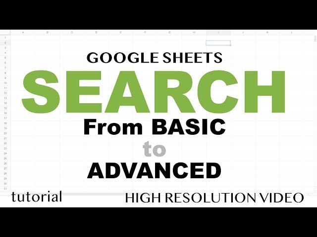 Google Sheets - Search,  QUERY function