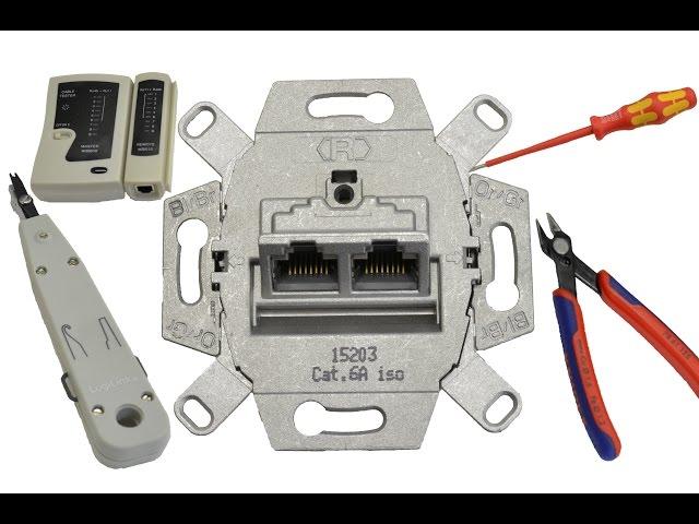 Netzwerkdose (UAE-Dose) anschließen /patchen - RJ45 - LAN-Dose