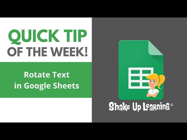 How to Rotate Text in Google Sheets (Grade book Style!)