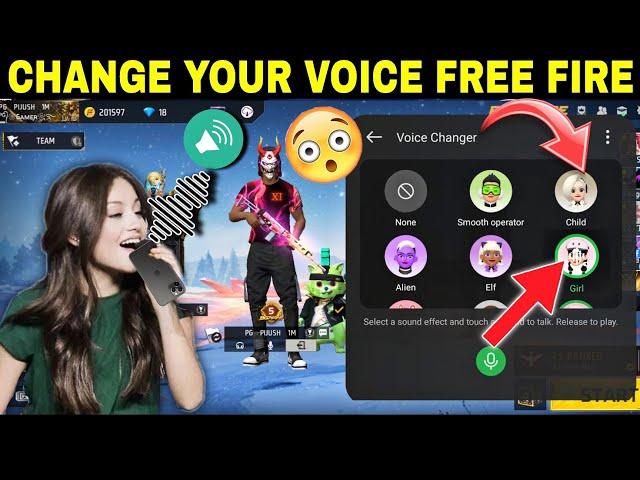 This game does not support voice changer//how tochange voice in free fire//girl voice changer app ff