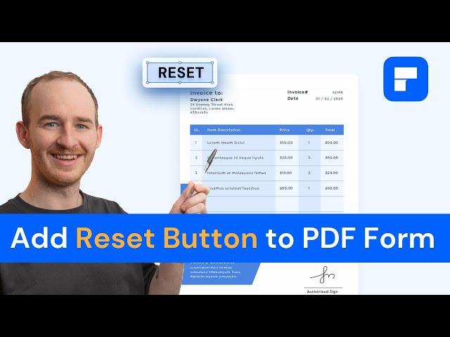 How to add reset button to PDF form