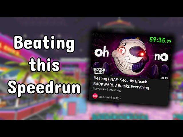 This Speedrunner challenged me to beat his time