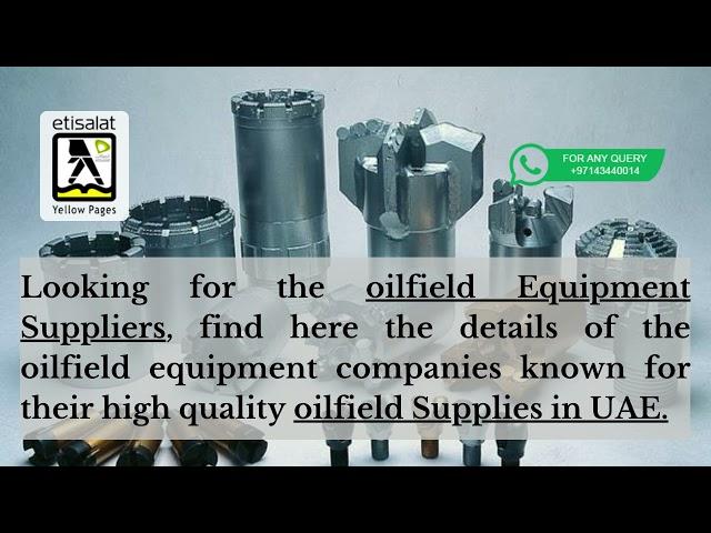 Oilfield Equipment Suppliers | Oilfield Supplies In UAE