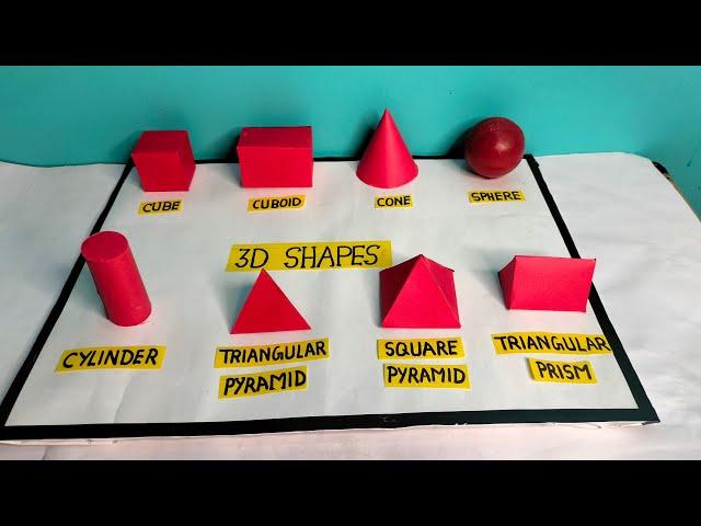 3D shapes model for school project/3D geometrical shapes/3D shapes math project/math tlm 3D shapes