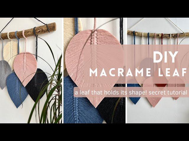 How to make a Macrame Leaf / Feather │Macrame Monstera Leaf