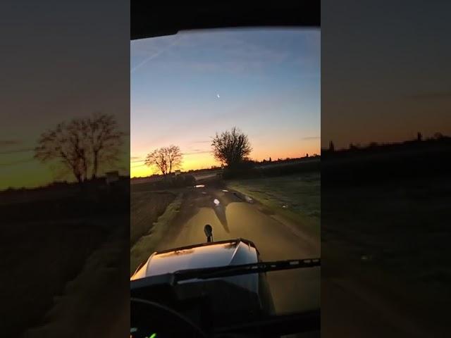 Wir fahren dem Sonnenaufgang entgegen