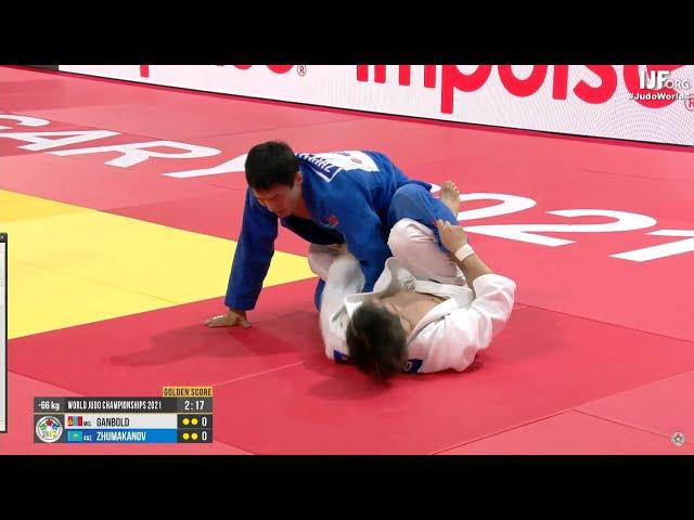 GANBOLD Kherlen (MGL) vs  ZHUMAKANOV Yeldos (KAZ) Judo World Championships 2021