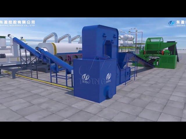 Feeding process of continuous tyre pyrolysis plant