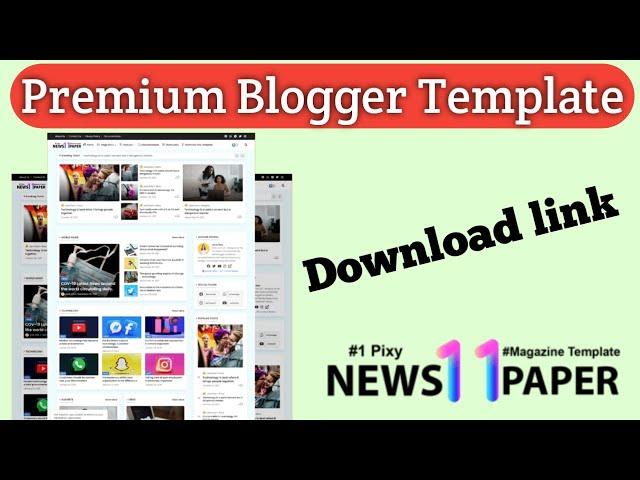 Pixy Newspaper-11 Premium Blogger Template Download Link || Engineer Abusufian