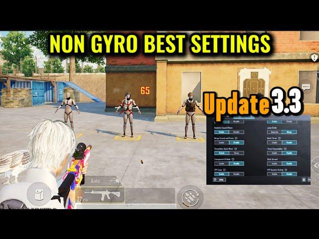 PUBG MOBILE 2024 NON GYRO SETTINGS & SENSITIVITY | NEW UPDATE 3.3 SENSITIVITY 