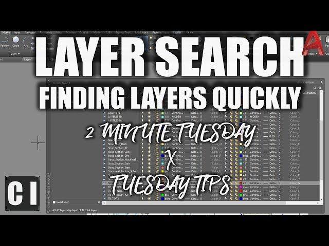 AutoCAD: Search & Group Layers – Find and Organize Your Layers Quickly - 2 Minute Tuesday