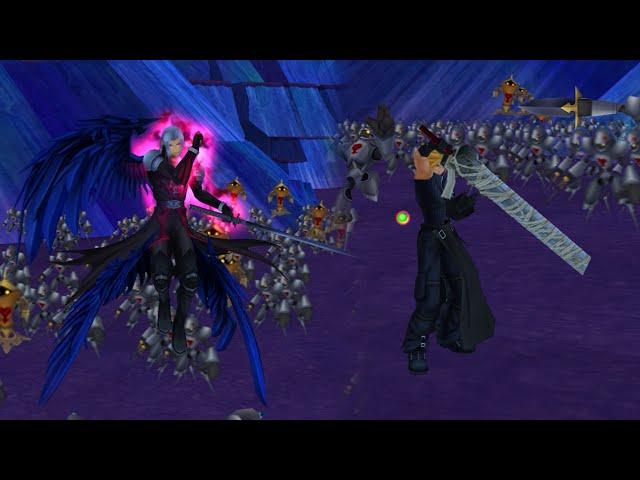 Cloud and Sephiroth VS. 1000 Heartless