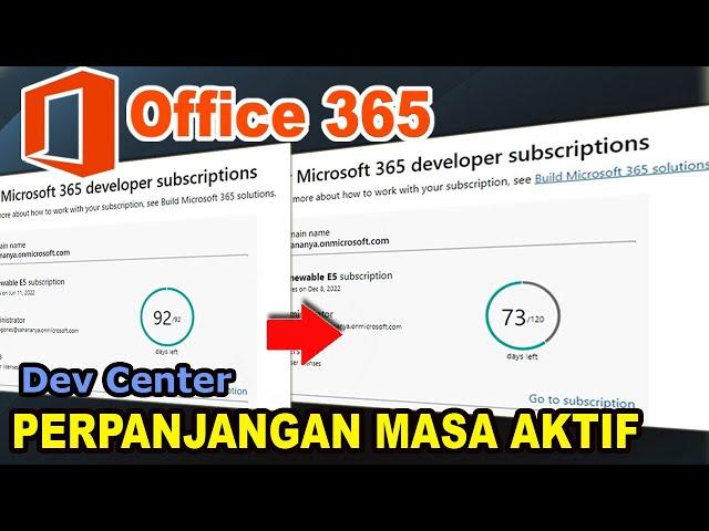 Perpanjangan Masa Aktif Akun Office 365 Developer Program