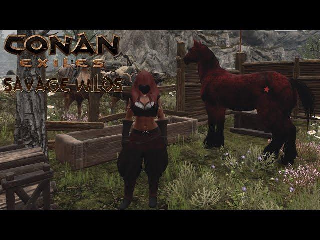 Ep.4.5 - Thralls & Bazaar Items & My Very Own Horse Texture - Conan Exiles (Savage Wilds Map mod)