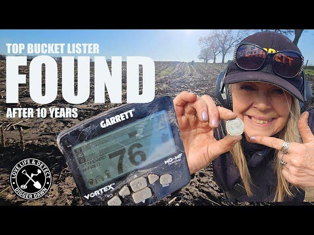 OMG TOP BUCKET LISTER COIN FINALLY FOUND after 10 years of metal detecting | Garrett Vortex VX9