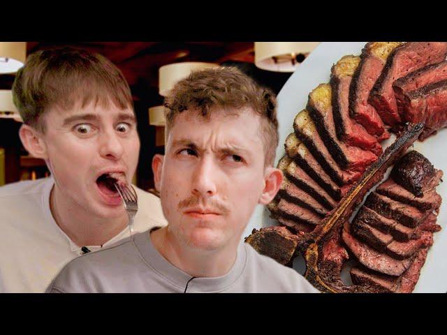 Two Brits try New York T-Bone steak for the first time!