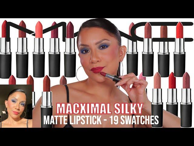 *new* MACXIMAL SILKY MATTE LIPSTICK + NATURAL LIGHTING SWATCHES & EAT TEST | MagdalineJanet