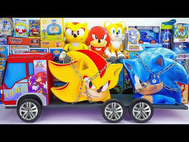 Sonic The Hedgehog Toys Mystery Truck Unboxing ASMR | Special Super Sonic Box Lock, Sonic Box Lock