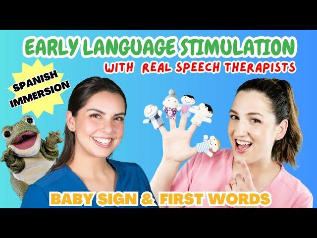 Baby Sign & First Words in Spanish | Finger family, Body Parts & Songs | Early Language Stimulation