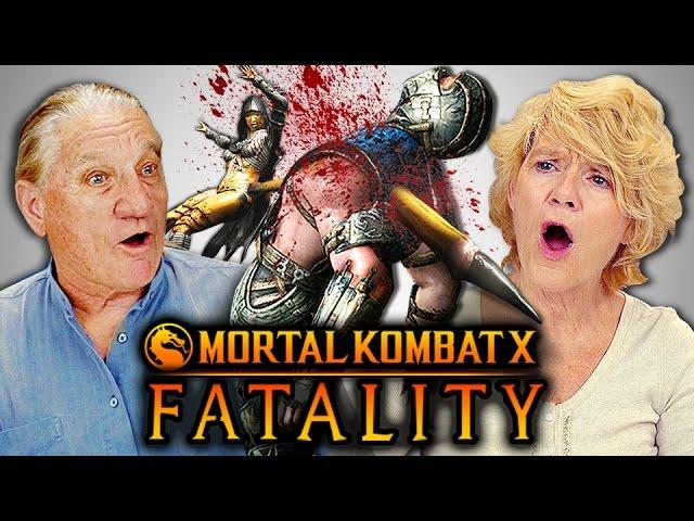 ELDERS REACT TO MORTAL KOMBAT FATALITIES (React-Mini)