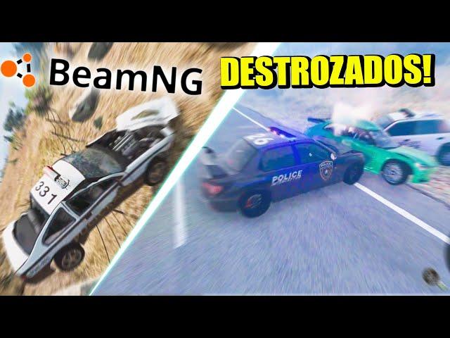 PERSECUCIONES POLICIALES ACCIDENTADAS - BEAMNG.DRIVE | Gameplay Español