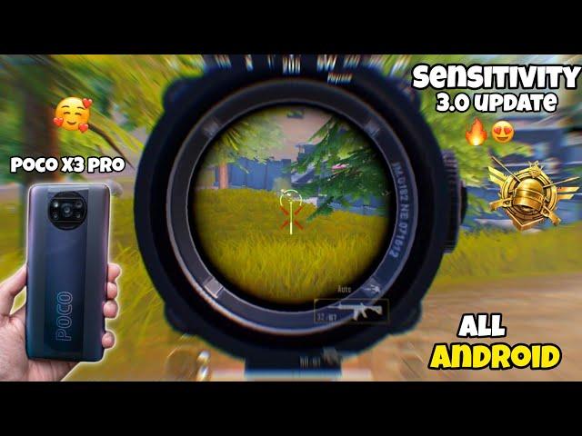 Poco X3 pro New update sensitivity settings Pubg mobile3.0 update zero Recoil Gyro sensitivity bgmi