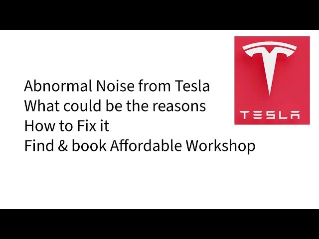 Tesla Abnormal Noise - How to Fix it #teslaabnormalnoise #teslavibration #teslasound #teslaballjoint