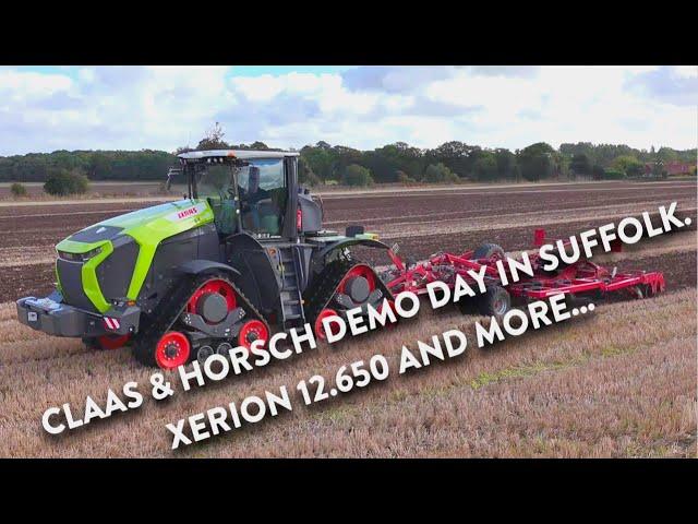 4Kᵁᴴᴰ Sept 2024: Claas Xerion 12.650 TT & more at the Claas / Horsch demo day near Ipswich.