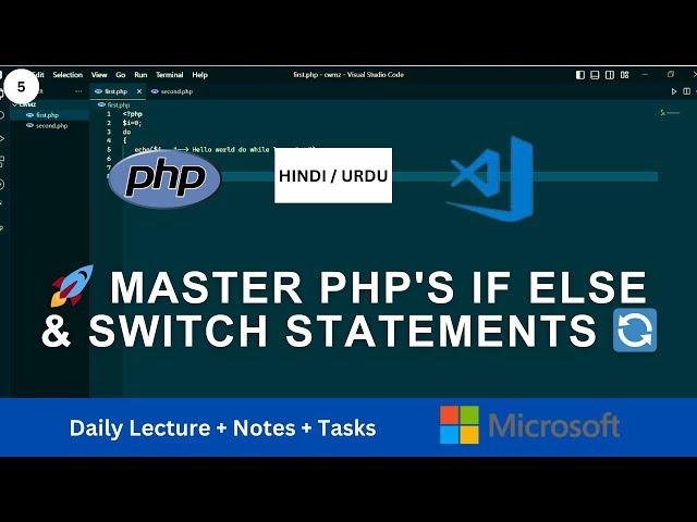 lect 5 |PHP If Else Statement Explained in Urdu/Hindi: Conditional Programming Tutorial