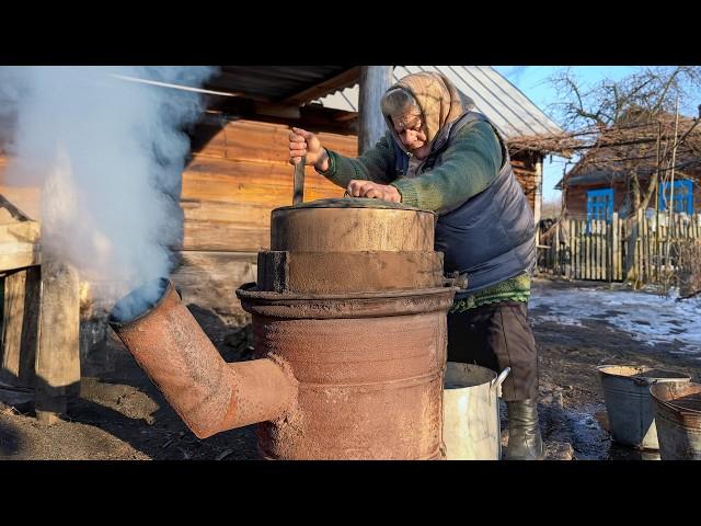 Simple Village Joys: Woodcutting, Traditional Cooking, and Farmyard Harmony