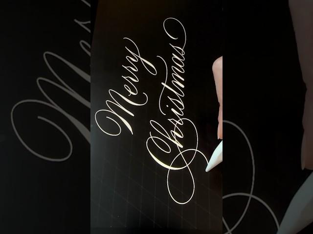 Merry Christmas Written In Calligraphy And Flourished On iPad #shorts #calligraphy