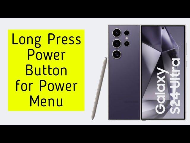 Long press power Button for power menu || Change Bixby to Power menu options