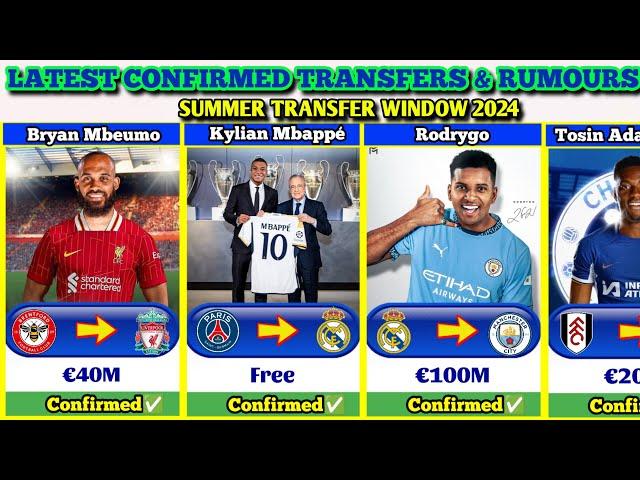  MBAPPÉ TO MADRID  SLOT SIGNINGS  RODRYGO TO PSG  RASHFORD TO ARSENAL | SUMMER TRANSFERS 2024