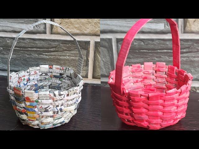 how to make newspaper basket newspaper weaving