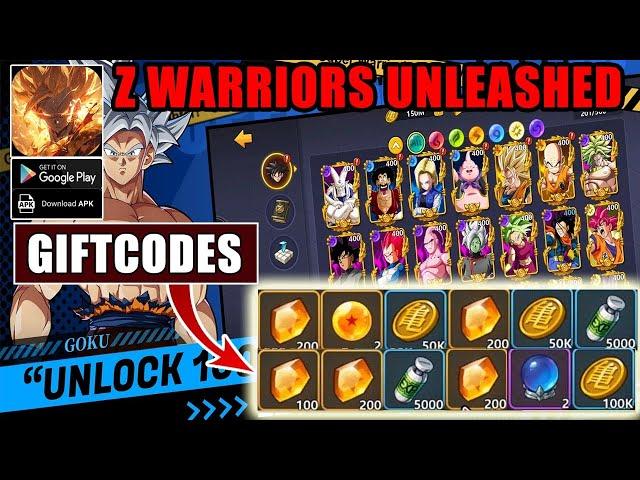 Z Warriors Unleashed & All 5 Giftcodes | 5 Redeem Codes Z Warriors Unleashed - How to Redeem Code